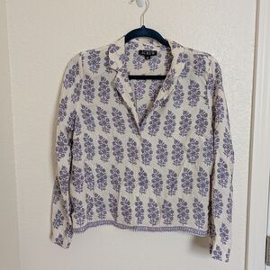 JCREW button-up shirt in blooming lilac block print Size Small Whimsical